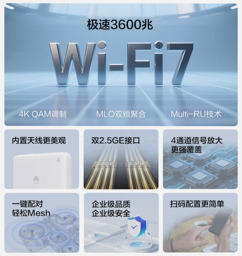 3570Mbps无线速率 华为坤灵FG736首发价279元